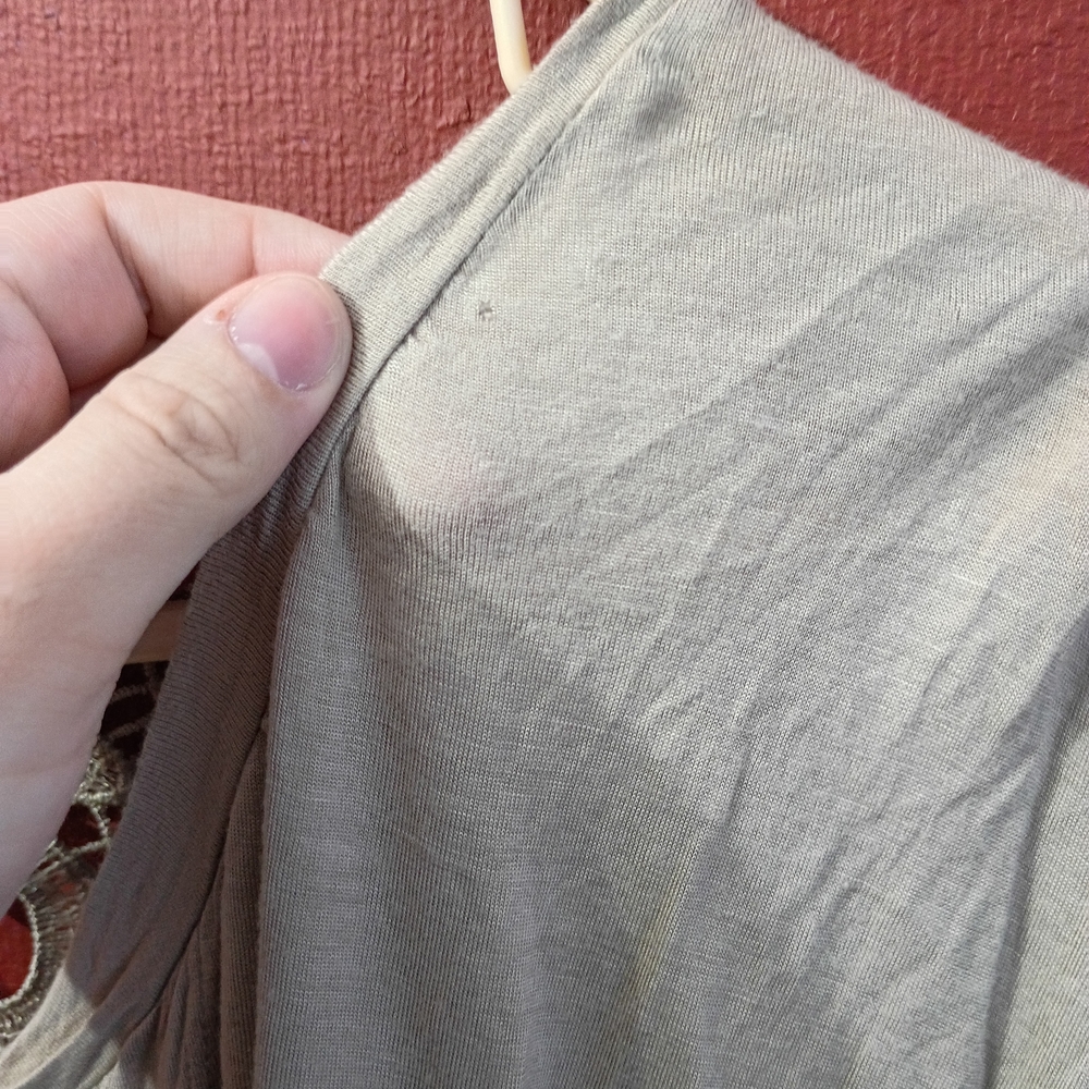Miss Chievous Gray Crochet Back Blouse - Picture 6 of 9